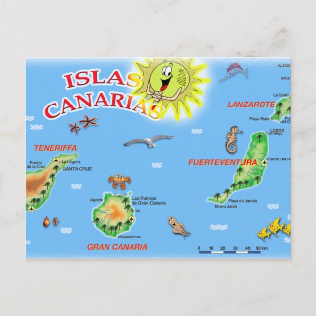 Islas Canarias Postcard (Front)