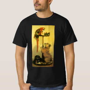 Islay, Tilco, a Macaw and Love Birds by Landseer T-Shirt
