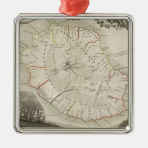 Isle De La Reunion Metal Ornament