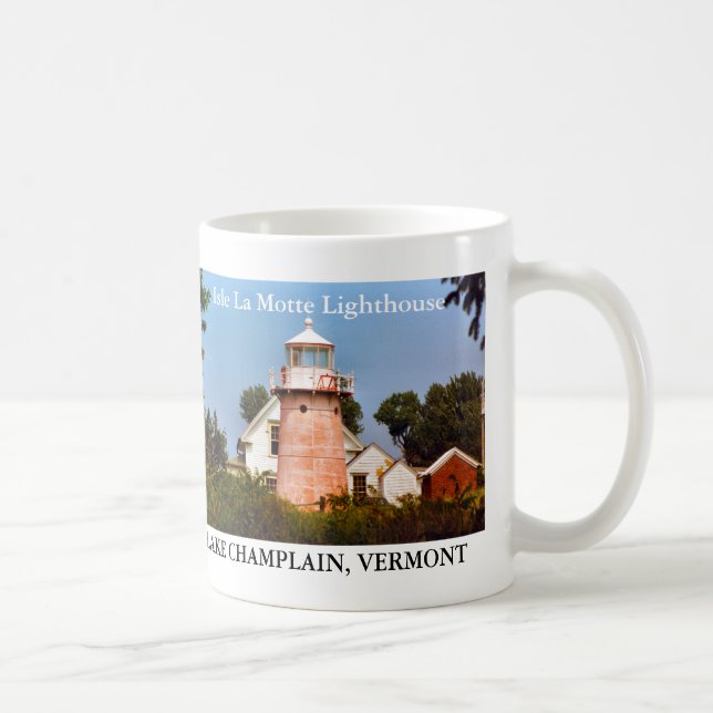 Isle La Motte Lighthouse, Vermont Mug (Right)
