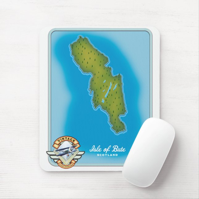 Isle of Bute map Mouse Pad (With Mouse)