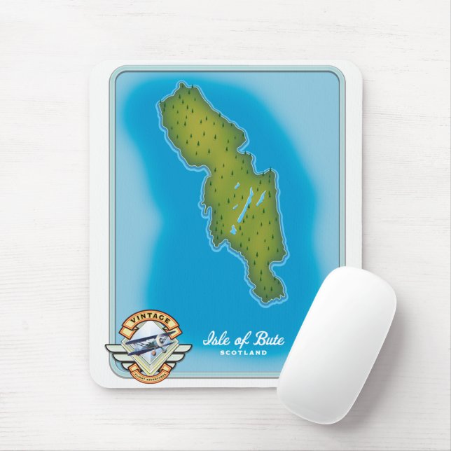 Isle of Bute map Mouse Pad (With Mouse)