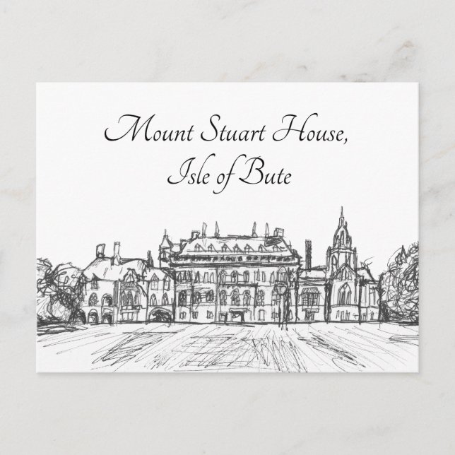 Isle of Bute, Mount Stuart House- Postcard (Front)