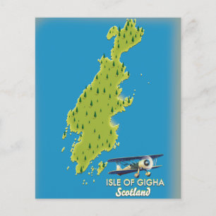 Isle of Gigha Scotland map Flyer