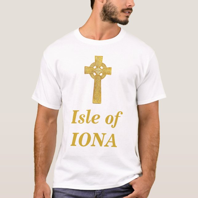 Isle of Iona Celtic Cross T-Shirt (Front)