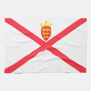 Isle of Jersey flag Kitchen Towel