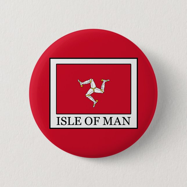 Isle of Man 2 Inch Round Button (Front)
