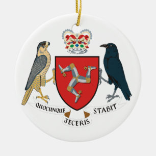 Isle of Man Coat of Arms Ceramic Ornament