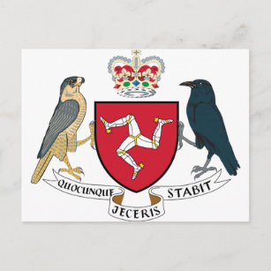 Isle of Man Coat of Arms - Manx Emblem Postcard
