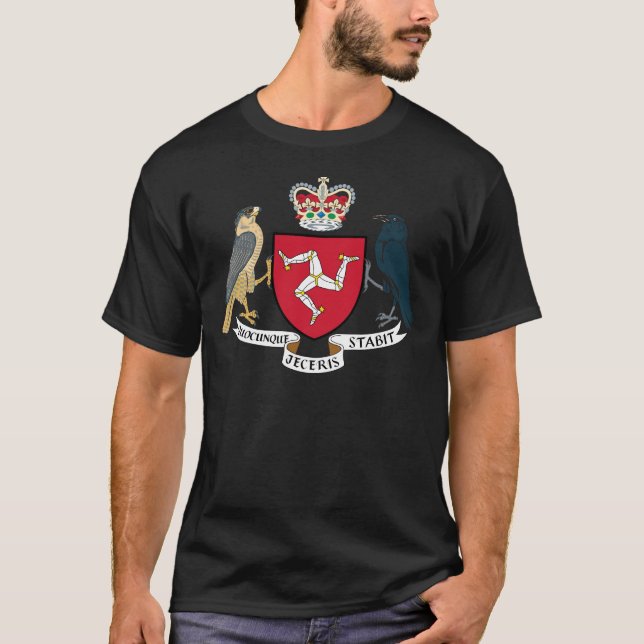 Isle of Man Coat of Arms - Manx Emblem T-Shirt (Front)