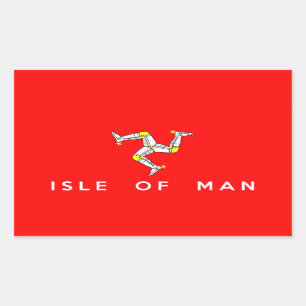 isle of man country flag text name sticker
