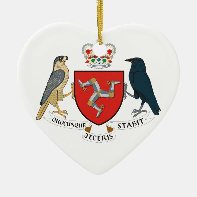 isle of man emblem ceramic ornament (Front)