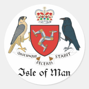 ISLE OF MAN - emblem/flag/symbol/coat of arms Classic Round Sticker