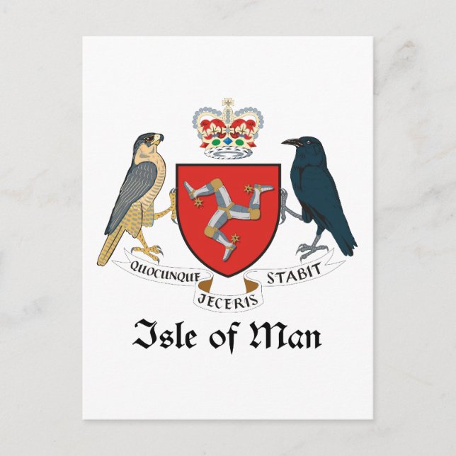 ISLE OF MAN - emblem/flag/symbol/coat of arms Postcard (Front)