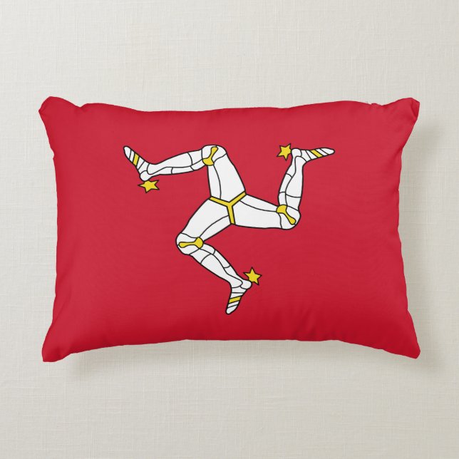 Isle of Man Flag Accent Pillow (Front)