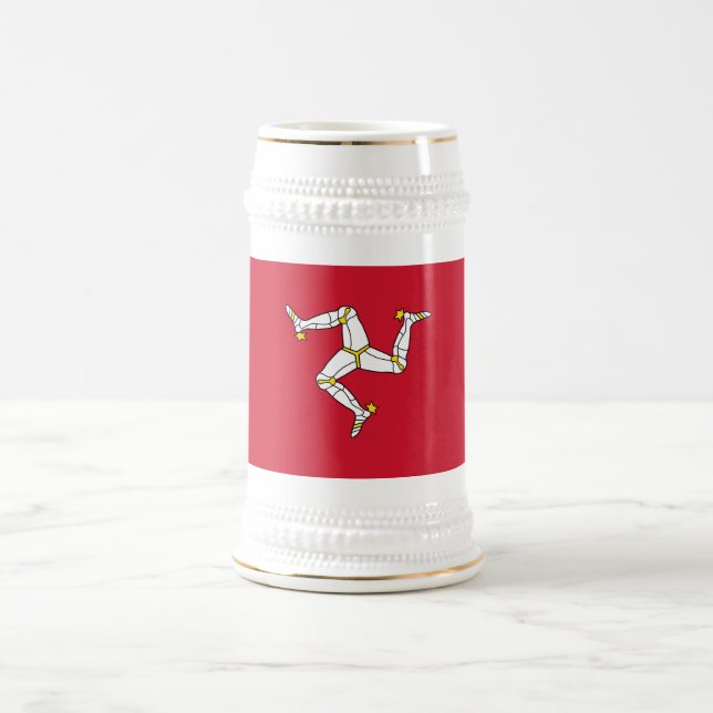 Isle of Man Flag Beer Stein (Center)