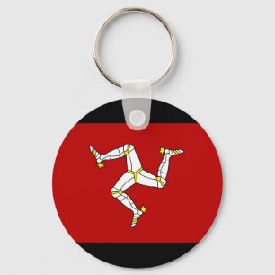 Isle Of Man Flag Keychain