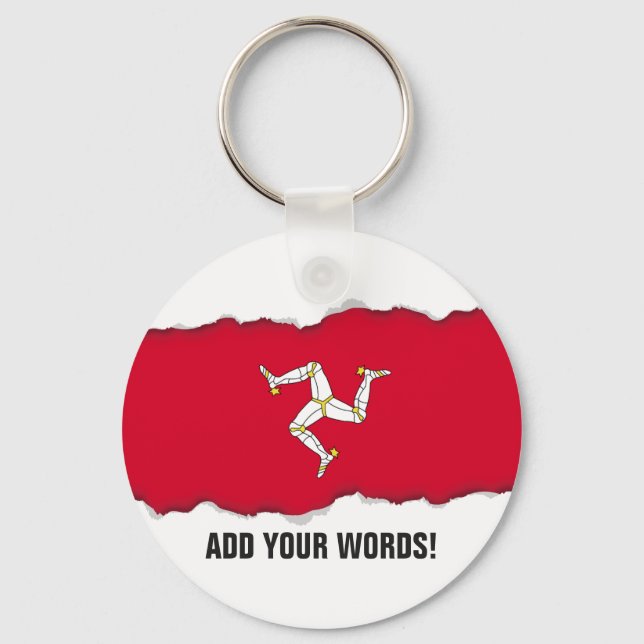 Isle of Man Flag Keychain (Front)
