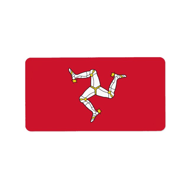 Isle of Man flag Label (Front)