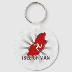 Isle Of Man Flag Map 2.0 Keychain