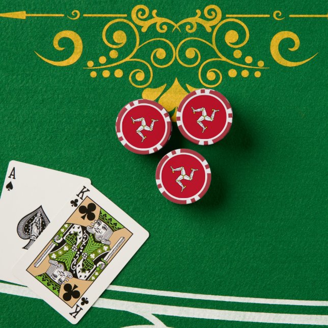 Isle of Man flag Poker Chips (Poker Table (Stack))