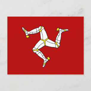 Isle Of Man Flag Postcard