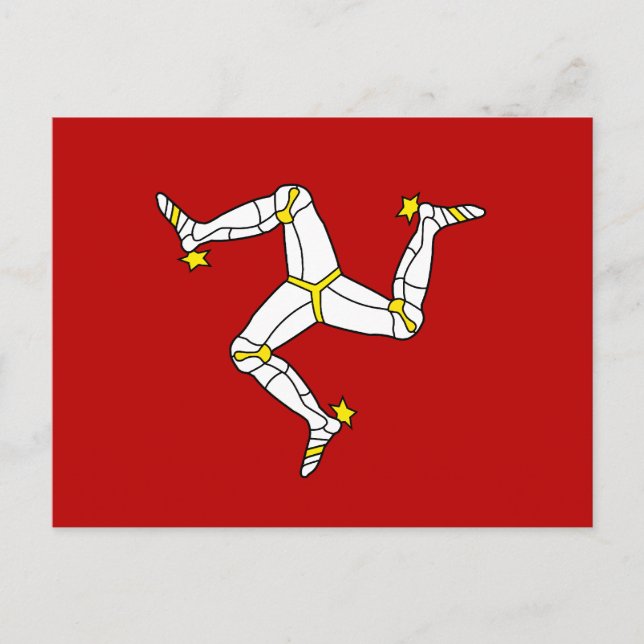Isle Of Man Flag Postcard (Front)