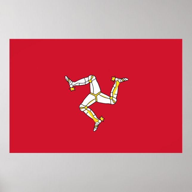 Isle of Man flag  Poster (Front)