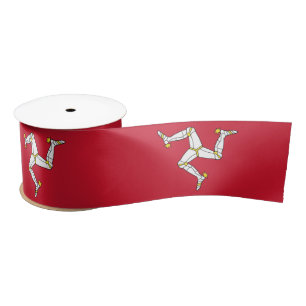 Isle of Man Flag Satin Ribbon