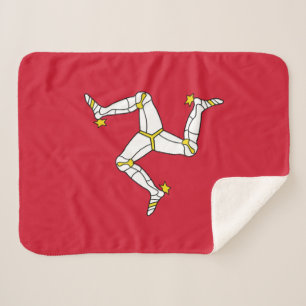 Isle of Man Flag Sherpa Blanket