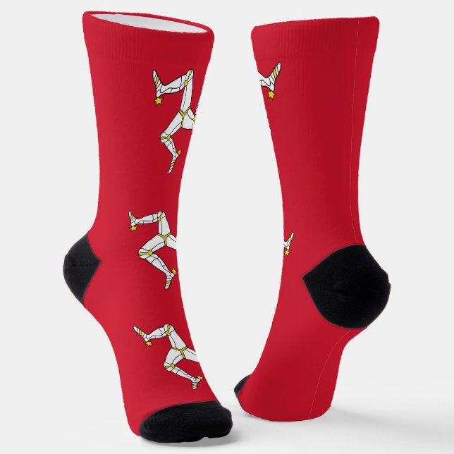 Isle of Man Flag Socks (Angled)