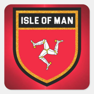 Isle of Man Flag Square Sticker