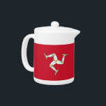 Isle of Man Flag Teapot<br><div class="desc">Elegant Teapot with Isle of Man Flag,  United Kingdom. This product its customizable.</div>