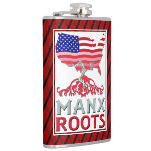Isle of Man Manx American Hip Flask
