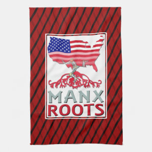 Isle of Man Manx American Kitchen Towel