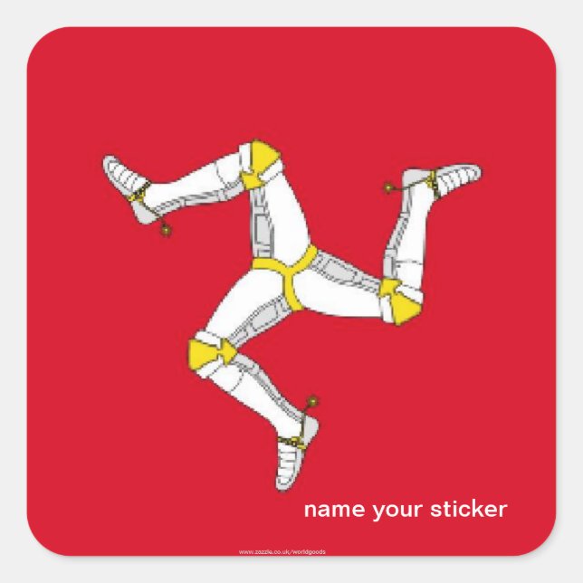 Isle of Man Manx flag sticker (Front)