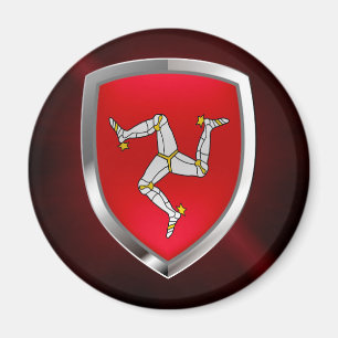 Isle of Man Metallic Emblem Magnet