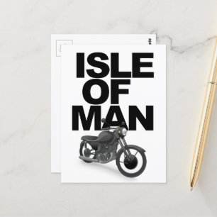 Isle of Man motorbike racer Postcard