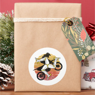 Isle of man sport Motocross Classic Round Sticker