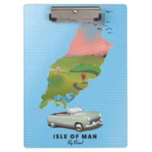 Isle of Man travel poster Clipboard