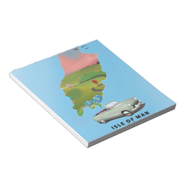 Isle of Man travel poster Notepad (Angled)