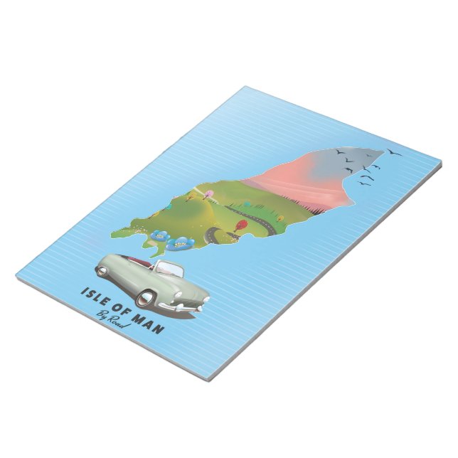 Isle of Man travel poster Notepad (Angled)