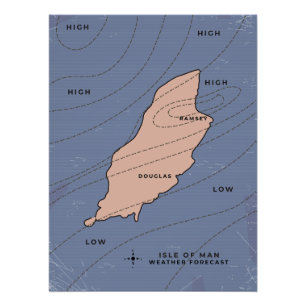 Isle of Man Weather forecast Poster