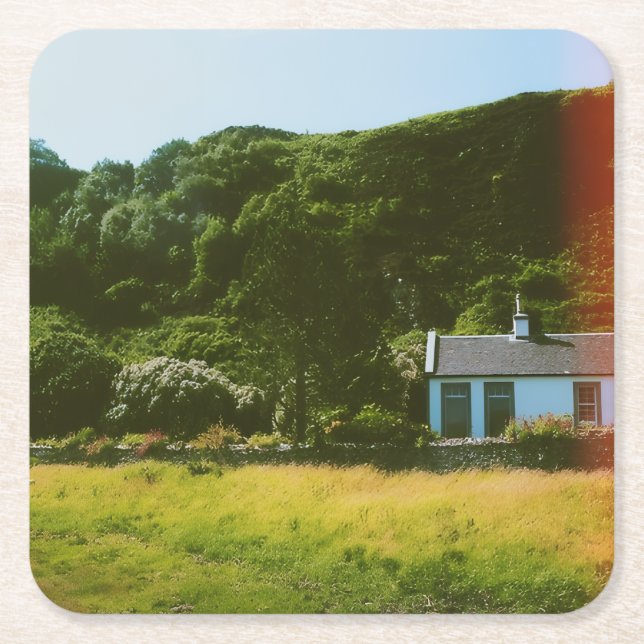 Isle of Mull, Inner Hebrides, Scotland Square Paper Coaster (Front)