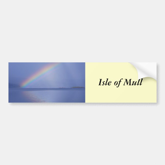Isle of Mull Rainbow Bumper Sticker (Front)
