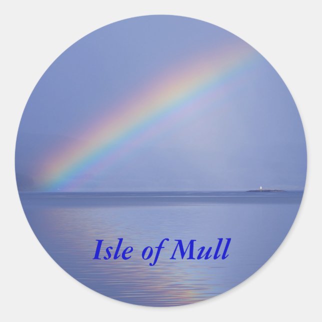 Isle of Mull Rainbow Classic Round Sticker (Front)