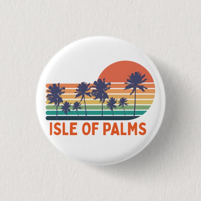 ISLE OF PALMS 1 INCH ROUND BUTTON (Front)
