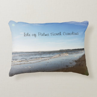Isle of Palms Beach Sunset South Carolina Accent Pillow