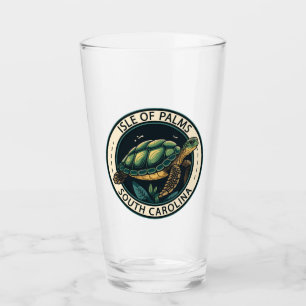 Isle of Palms South Carolina Turtle Badge Glass
