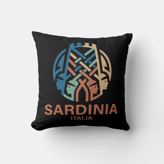 Isle of Sardinia Italy Throw Pillow (Front)